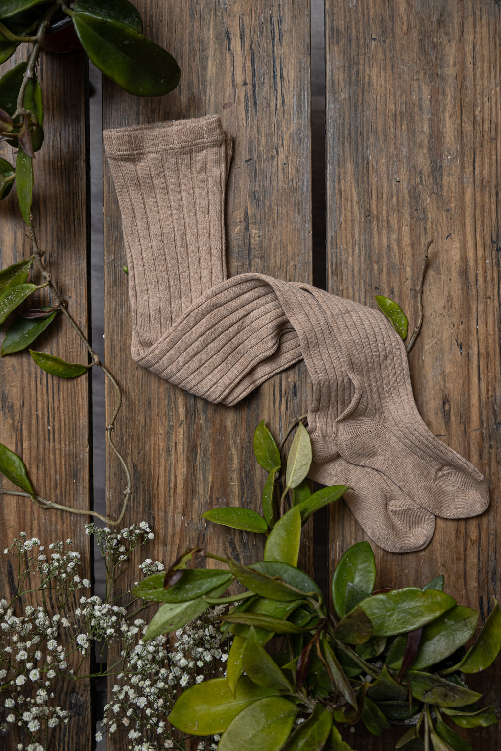 Tan Ribbed Tights Rib Tights | Turron | Shirley Bredal Online Shop