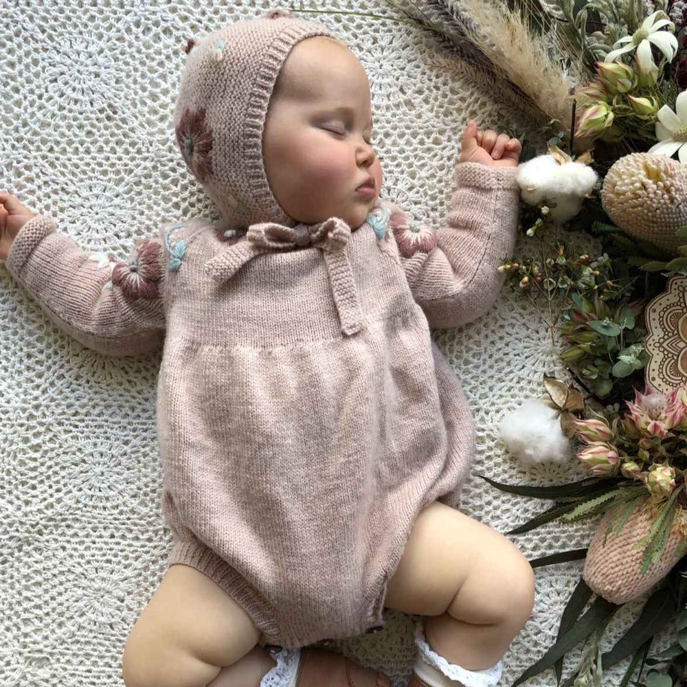 Flora Romper - Dusty Pink