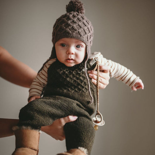 Smock hat (baby) - Nutty Brown