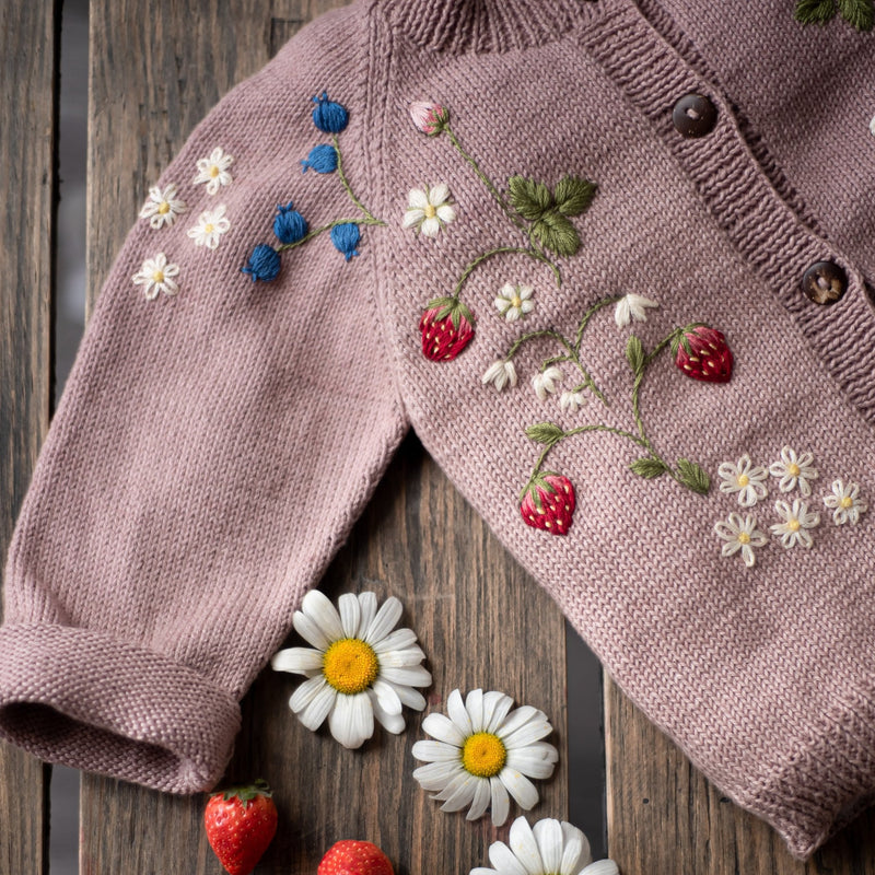 Strawberry cardigan (Cotton) - Dahlia