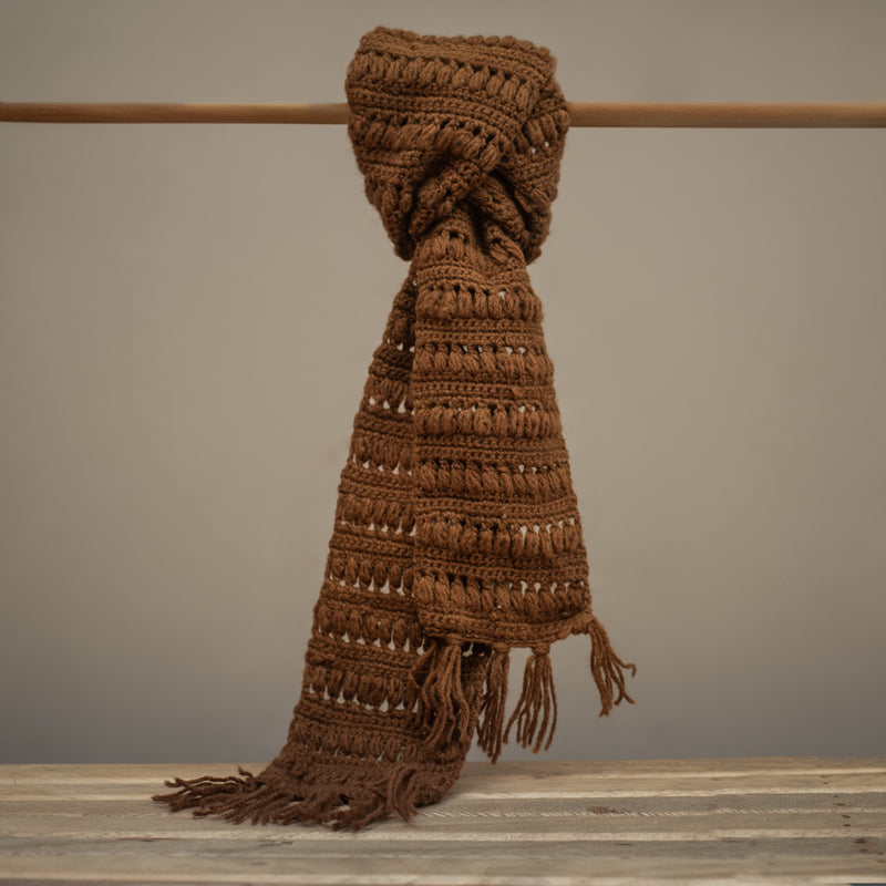 Crochet scarf - Caramel
