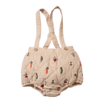 Veggie suspender shorts - Latte