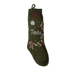 Personalized Gingerbread Stocking - Moss