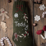 Personalized Gingerbread Stocking - Moss