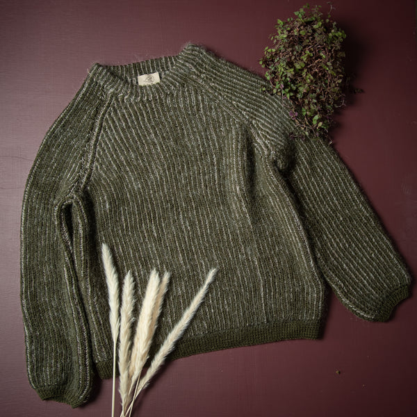 Brioche sweater (Women) - Moss