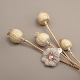 Practical and easy snap clips, embellished with our sweet hand-embroidered flora flowers.