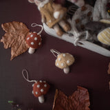 Mushroom ornaments set