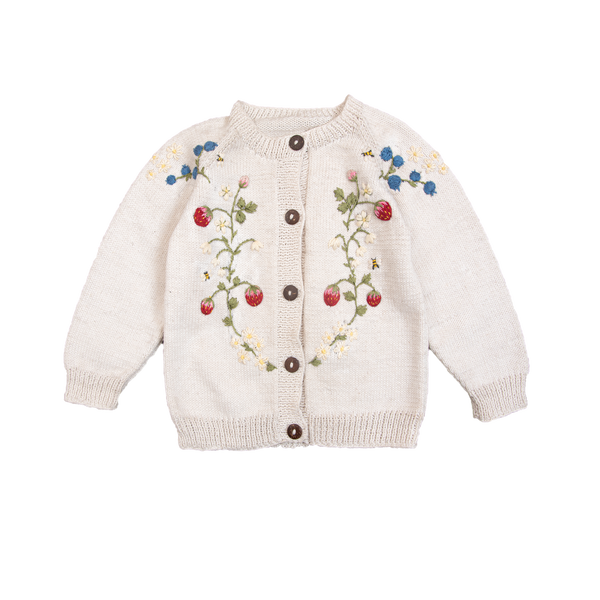 Strawberry cardigan (Cotton) - Marshmellow