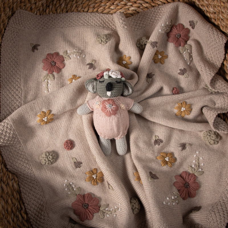 Flora baby blanket