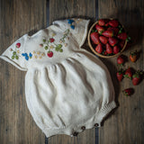 Strawberry romper (Cotton) - Marshmellow