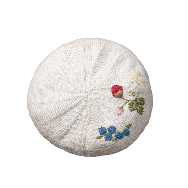 Strawberry beret (Cotton) - Marshmellow