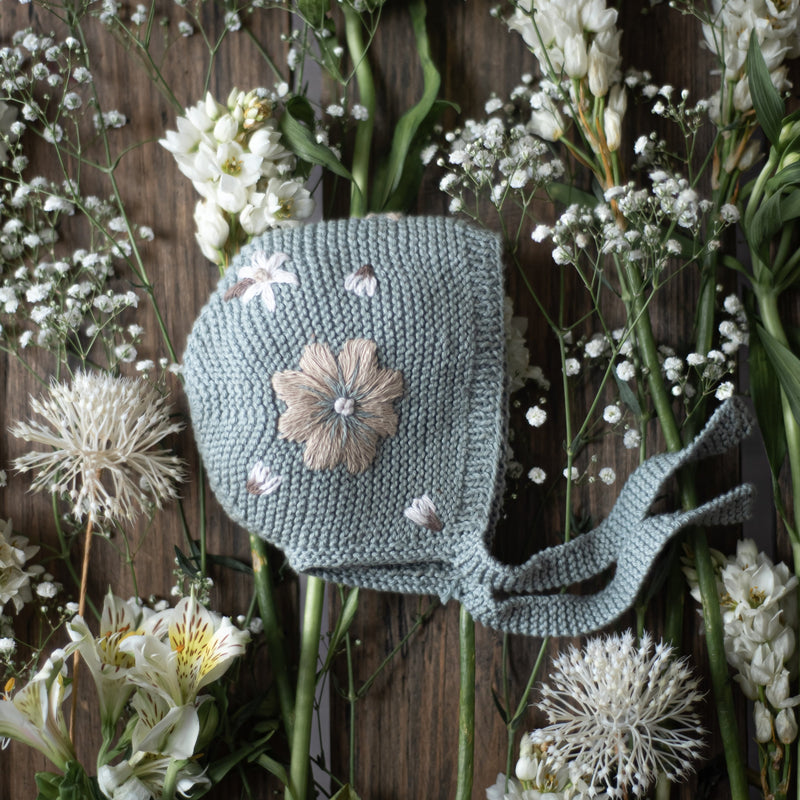 Flora bonnet  (Cotton) - Duck Blue