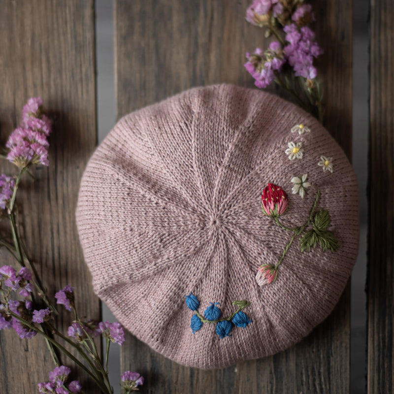 Strawberry beret (Cotton) - Dahlia