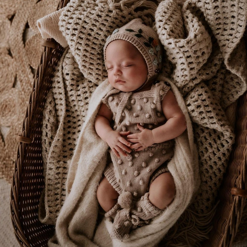 Buy Hand-Knitted Jumpers for Babies - Wool Embroidery Rompers