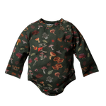 Mushroom jersey onesie - Moss