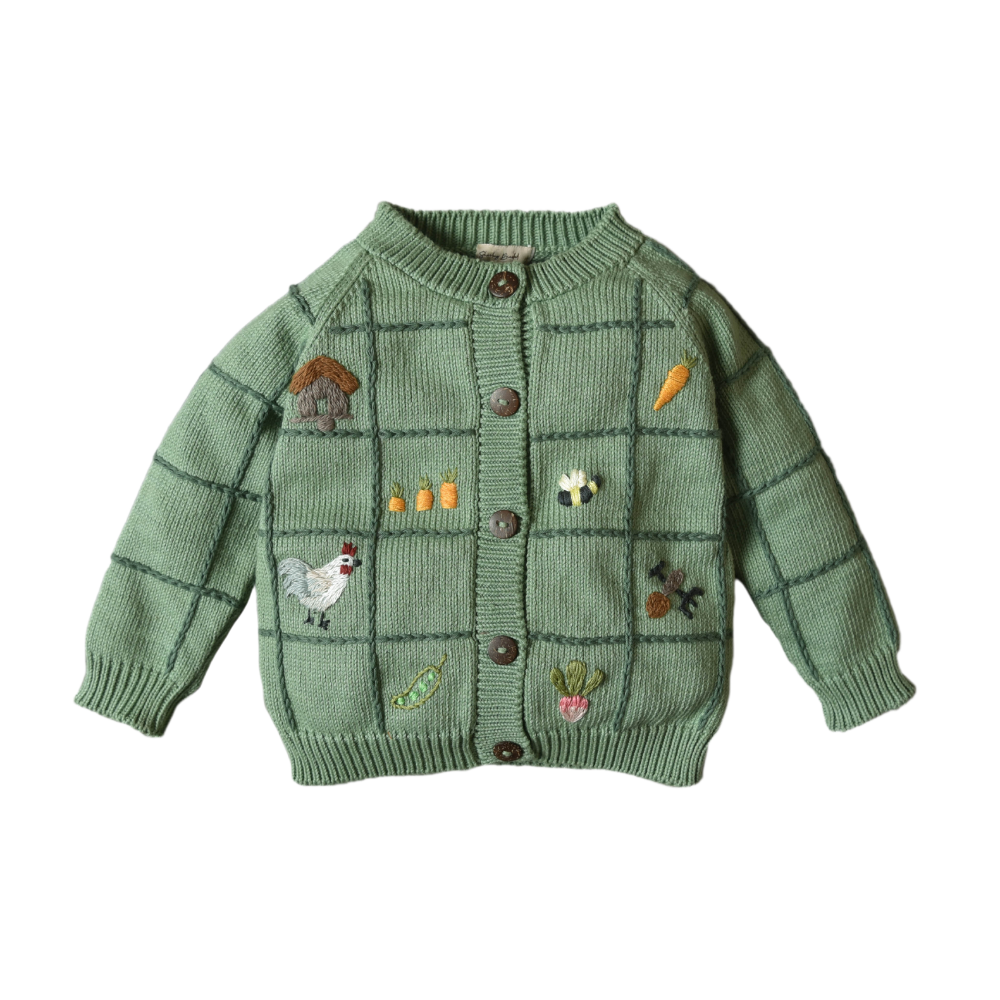 新品未使用Shirley Bredal刺繍カーディガン3y