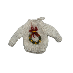 Sweater ornament Wreath - Cream White