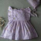 Uniqua dress with flowers - lilac