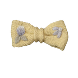 Floral knitted hairbow - Lemon