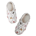 Embroidered Blooms slippers (Women) - Cream