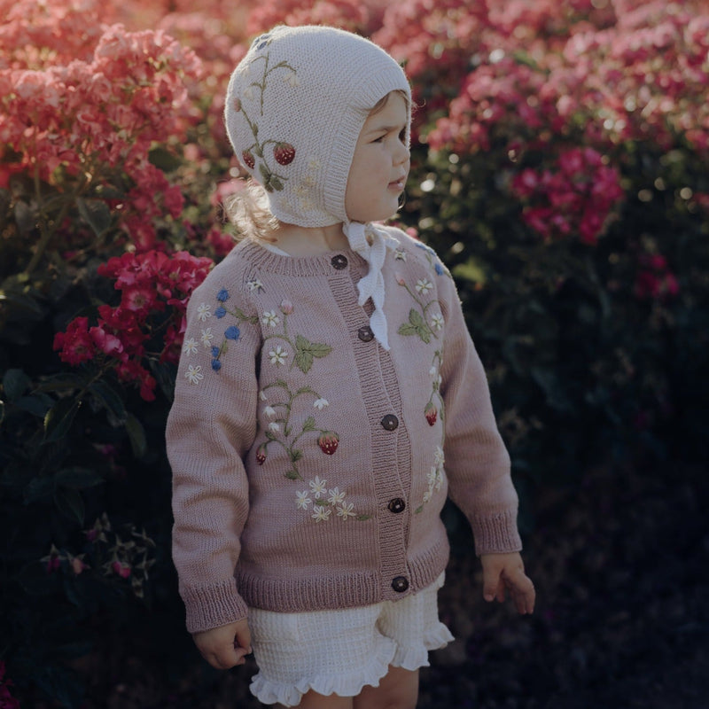 Strawberry cardigan (Cotton) Dahlia Shirley Bredal Online Shop