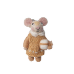 Christmas Ornament mouse - Yellow