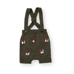 Mushroom suspender shorts - Pine