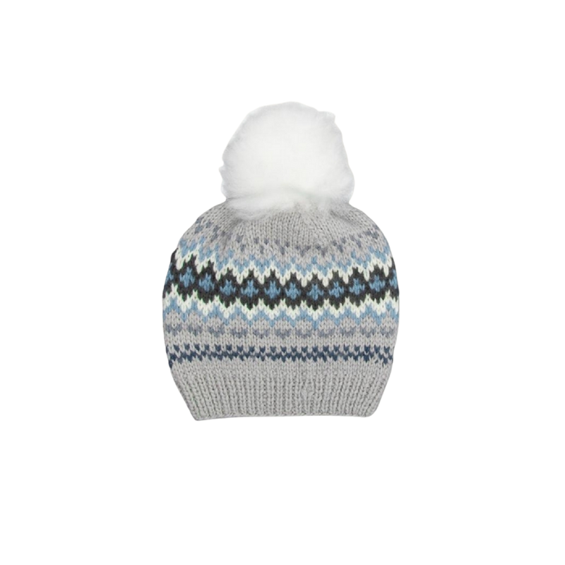 Summit hat with fur - nordic blue