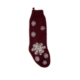 Christmas Snowflake Stocking - Dark Grape