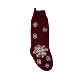 Christmas Snowflake Stocking - Dark Grape