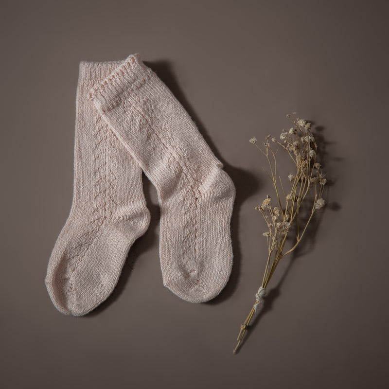 Pointelle Socks - Dusty pink
