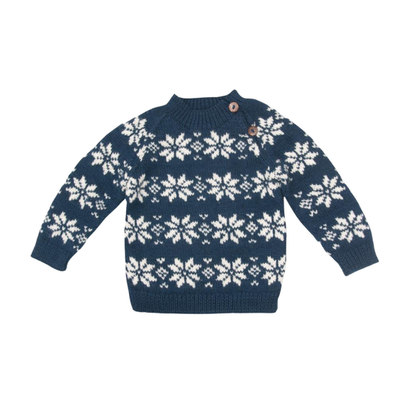 Star sweater - Navy/Cream White