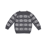 Star sweater - Dark Grey & Cream White