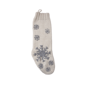 Christmas Snowflake Stocking - Cream White