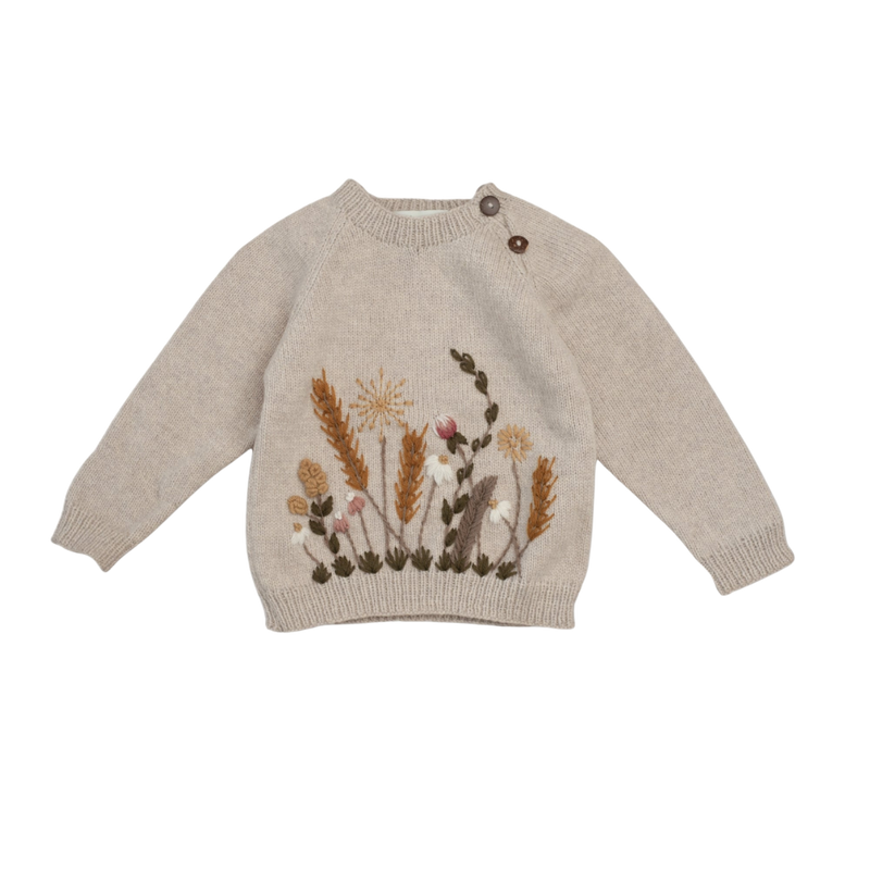 shirley bredal flower sweater 2y